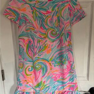 Lilly Pulitzer Multicolor Pink, Turquoise & Green Paisley Midi Dress